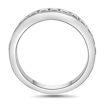 1.0 CT. Gesamtgewicht Ehering mit Diamanten im Princess-Schliff in 14K Weißgold (I/SI2)