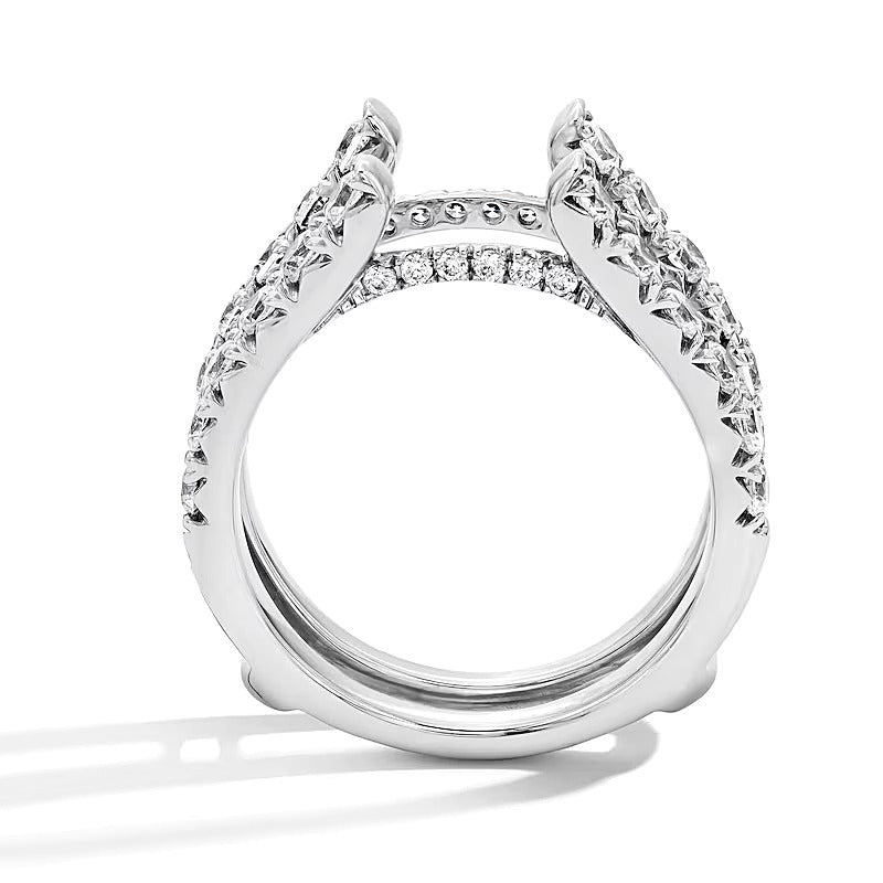 1.5 ct. Gesamtgewicht Labordiamant Solitär Enhancer Ring in 14K Weißgold (F/VS2)