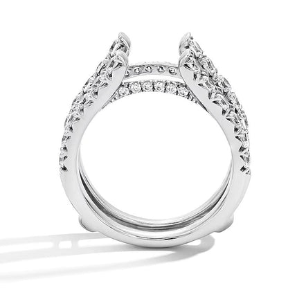 1.5 ct. Gesamtgewicht Labordiamant Solitär Enhancer Ring in 14K Weißgold (F/VS2)