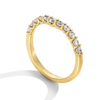 0.5 ct. Gesamtgewicht Memoire-Ring mit Labordiamanten in Kontur-Form aus 14K Gelbgold (I/SI2)