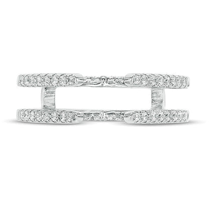 0,33 ct. Gesamtgewicht Diamant Solitär-Enhancer in 14K Weißgold