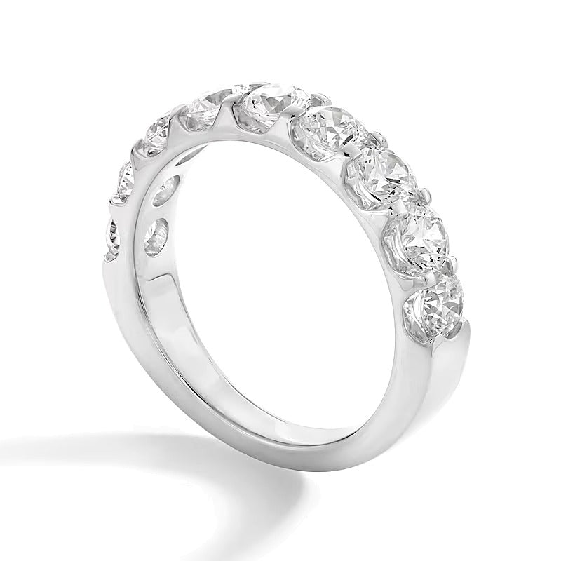 2.0 ct. Gesamtgewicht Labordiamant Memoire-Ring mit neun Steinen in 14K Weißgold (F/VS2)