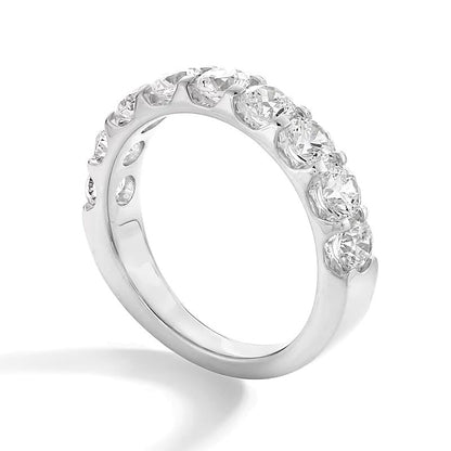2.0 ct. Gesamtgewicht Labordiamant Memoire-Ring mit neun Steinen in 14K Weißgold (F/VS2)