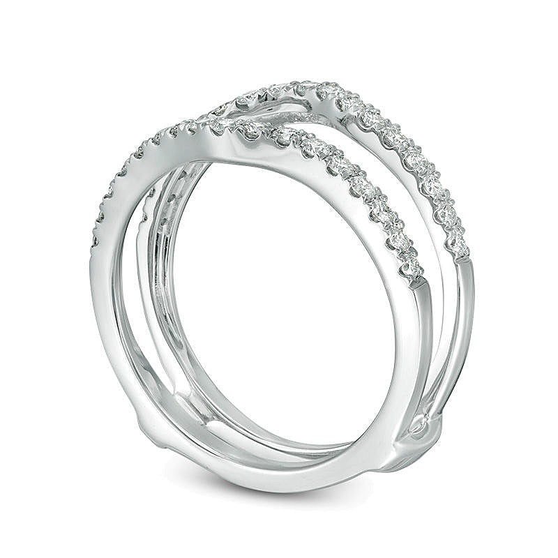 0,5 ct. Gesamtgewicht Diamant-Ring in 14K Weißgold für Damen