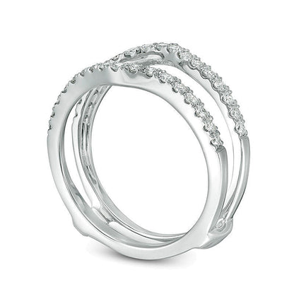0,5 ct. Gesamtgewicht Diamant-Ring in 14K Weißgold für Damen