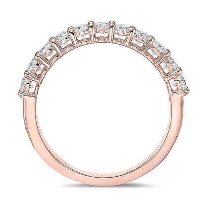 0.75 CT. Gesamtgewicht Diamant-Ring mit elf Steinen in 10K Roségold (I/I2)