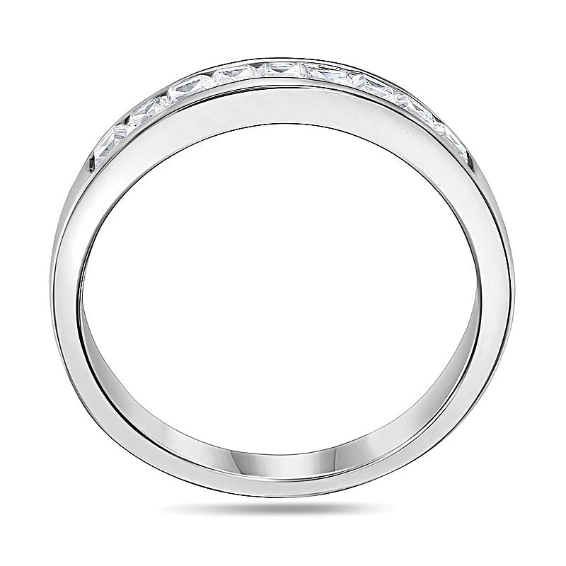 0.5 CT. Gesamtgewicht Ehering mit Princess-Diamanten, neun Steine, in 14K Weißgold (H/VS2)