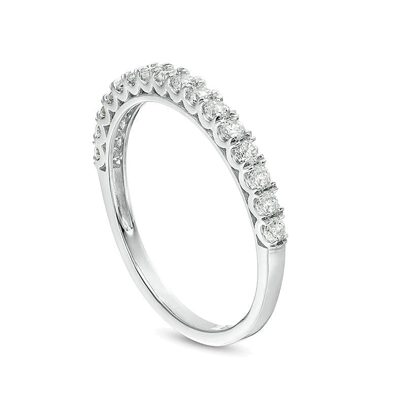 0.38 ct. Gesamtgewicht Diamant Ehering in 10K Weißgold