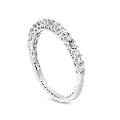 0.38 ct. Gesamtgewicht Diamant Ehering in 10K Weißgold