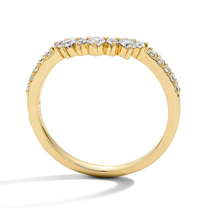 0.33 CT. Gesamtgewicht Labordiamant-Ring im Marquise-Schliff Solitär in 14K Gelbgold (F/VS2)