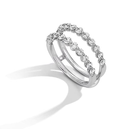 1.0 ct. Gesamtgewicht Diamant Solitär-Enhancer Ring aus 14K Weißgold für Damen