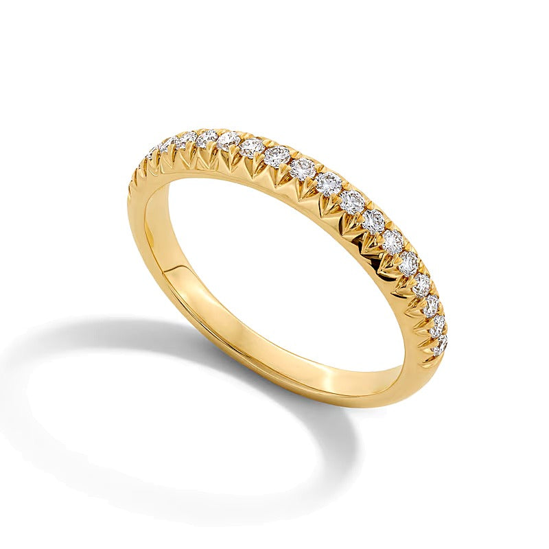 0,25 ct. Gesamtgewicht Labordiamant-Ring in 10K Gelbgold (F/VS2)