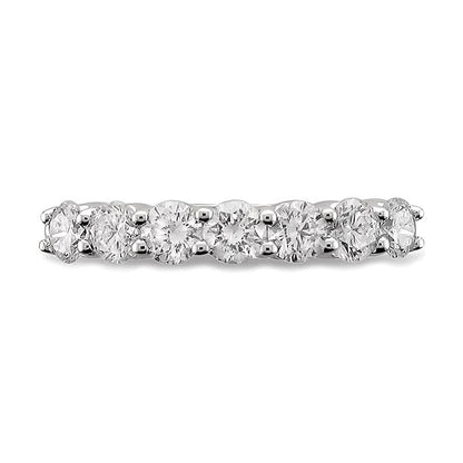 Ring mit Diamanten 1.0 CT. TW im Kanal, sieben Steine, in Platin