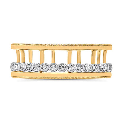 0.25 CT. Gesamtgewicht Diamant Fashion-Ring in 10K Gelbgold
