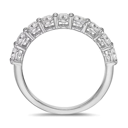 1,25 ct. Gesamtgewicht Diamant Ring mit neun Steinen in 10K Weißgold (I/I2)
