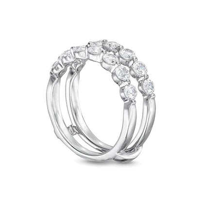 1.5 ct. Gesamtgewicht Diamant-Solitär-Enhancer in 14K Weißgold