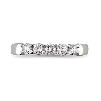 0.5 CT. TW Diamant Fünfstein-Ring in Platin