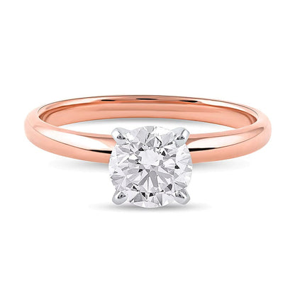 1.0 CT. Labordiamant Solitär Verlobungsring in 14K Roségold (F/VS2)