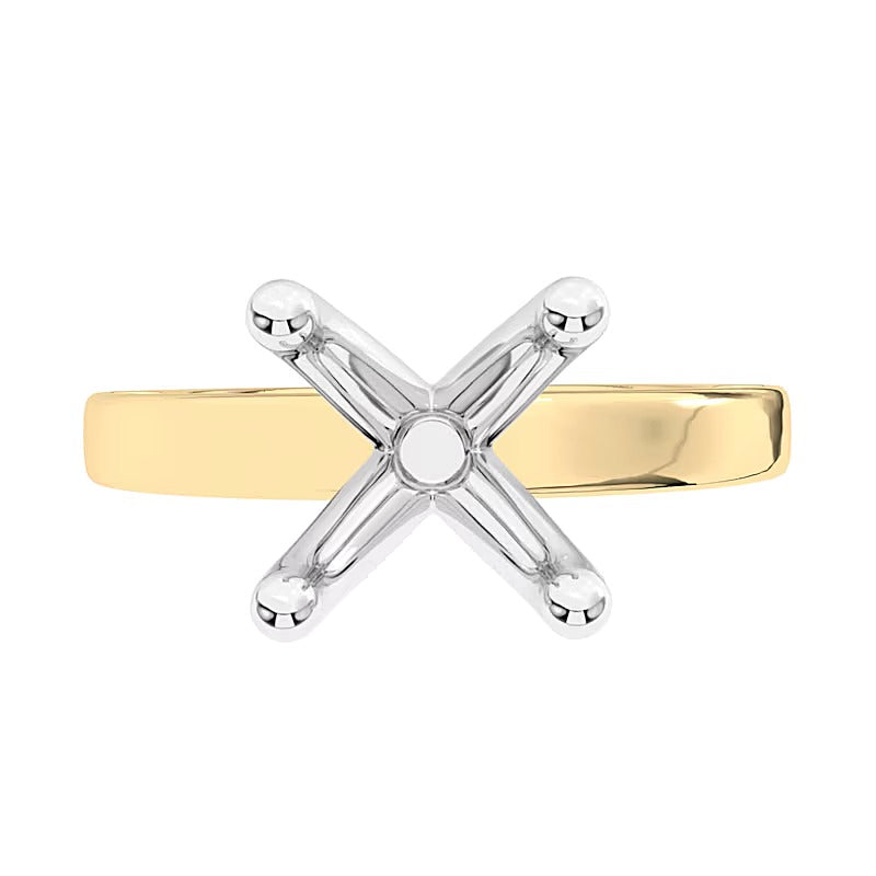 0.33 ct. Gesamtgewicht Diamant Vier-Krappen Solitär Fassung in 14K Gelbgold