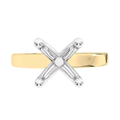 0.33 ct. Gesamtgewicht Diamant Vier-Krappen Solitär Fassung in 14K Gelbgold