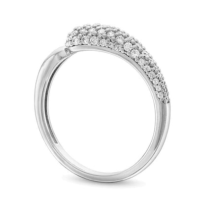 0.33 ct. Gesamtgewicht Diamant Fashion-Ring mit abgestuften Tropfen in 10K Weißgold