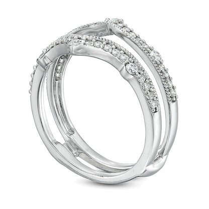0,38 ct. Gesamtgewicht Diamant Ring im Vintage-Stil in 14K Weißgold