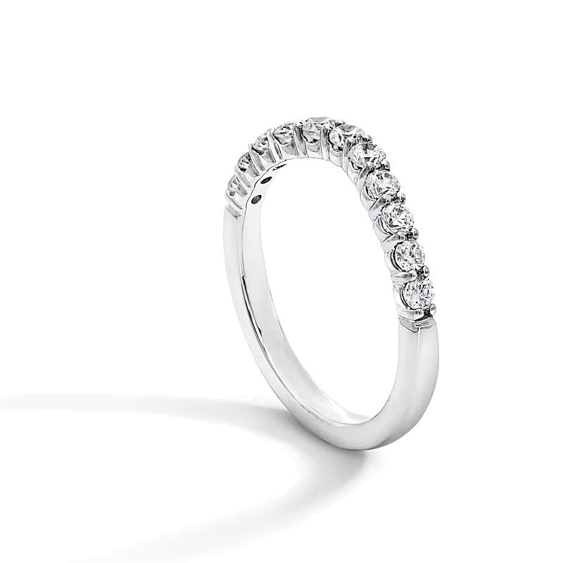 0.5 CT. Gesamtgewicht Labordiamant Contour-Ring in 14K Weißgold (F/VS2)