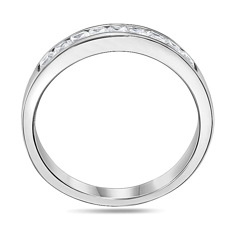 0.5 ct. Gesamtgewicht Diamant-Ehering im Princess-Schliff mit neun Steinen in Platin (H/VS2)