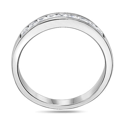 0.5 ct. Gesamtgewicht Diamant-Ehering im Princess-Schliff mit neun Steinen in Platin (H/VS2)
