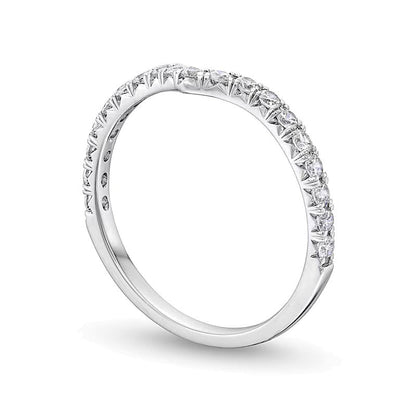 0.38 ct. Gesamtgewicht Labordiamant Memoire-Ring mit Kontur in 14K Weißgold (F/VS2)
