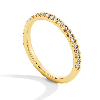 0,25 ct. Gesamtgewicht Ring mit Labordiamanten in 14K Gelbgold (F/SI2)