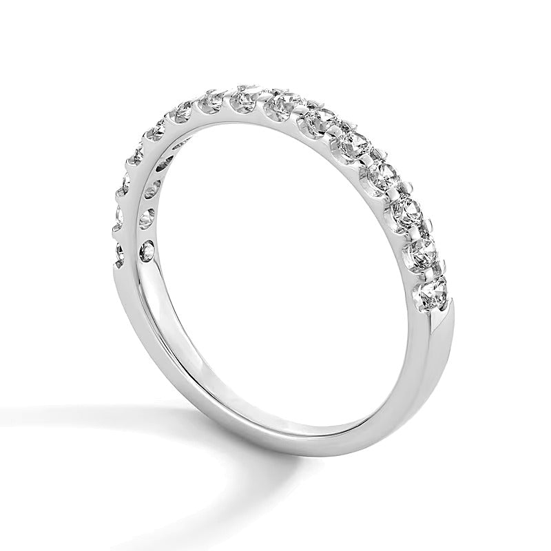 0,5 ct. Gesamtgewicht Memoire-Ring mit Labordiamanten in Platin (F/VS2)
