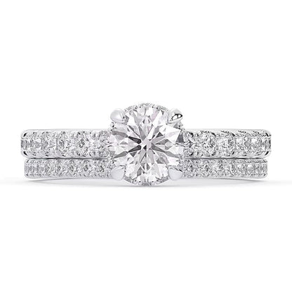 1,75 ct. Gesamtgewicht Brautset mit Labordiamanten in 14K Weißgold (F/SI2)