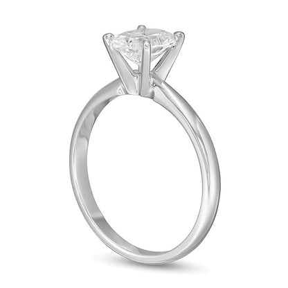 1.5 CT. Solitär-Verlobungsring mit ovalem Labordiamant in 14K Weißgold (F/VS2)