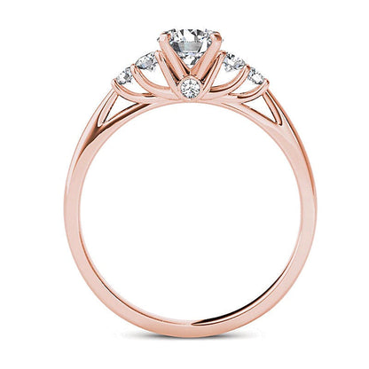0,75 ct. Gesamtgewicht Diamant-Verlobungsring aus 14K Roségold