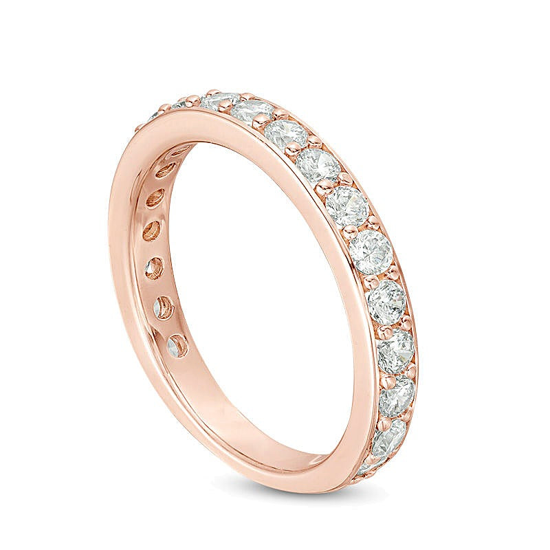 Diamant-Ehering 1.0 ct. Gesamtgewicht in 10K Roségold