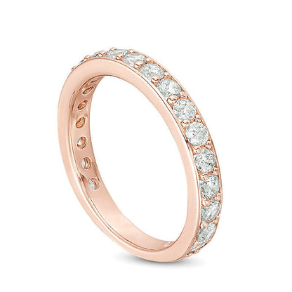 Diamant-Ehering 1.0 ct. Gesamtgewicht in 10K Roségold