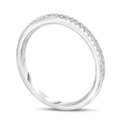 Memoire-Ring mit Diamanten 0.17 ct. Gesamtgewicht in 10K Weißgold