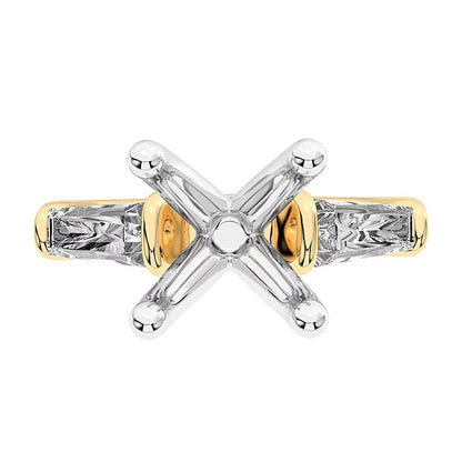 0,63 ct. Gesamtgewicht Ring mit sich verjüngenden Baguette-Labordiamanten in 14K Gelbgold (F/VS2)
