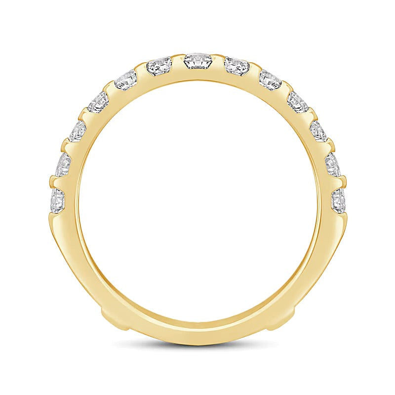 1.5 ct. Gesamtgewicht Labordiamant Solitär-Ring in 14K Gelbgold (F/VS2)
