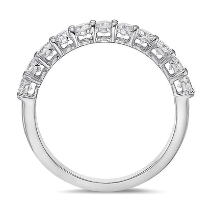 0,75 ct. Gesamtgewicht Diamant-Ring mit elf Steinen in 10K Weißgold (I/I2)