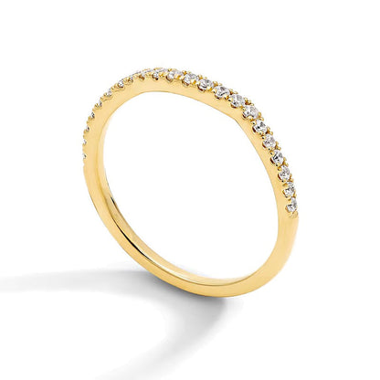 0.2 CT. Gesamtgewicht Labordiamant Ring in 14K Gelbgold (F/SI2)