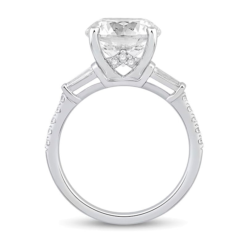 4,38 ct. Gesamtgewicht Labordiamant Fashion-Ring in 14K Weißgold (F/VS2)