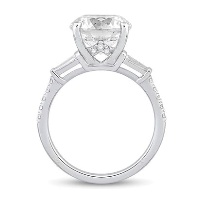 4,38 ct. Gesamtgewicht Labordiamant Fashion-Ring in 14K Weißgold (F/VS2)