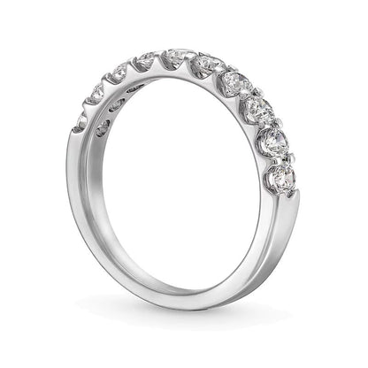 0.88 ct. Gesamtgewicht Diamant Memoire-Ring mit zehn Steinen in 10K Weißgold