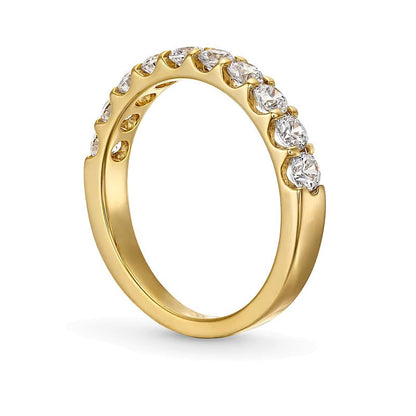 Memoire-Ring mit 0,88 ct. Gesamtgewicht Diamanten und zehn Steinen in 10K Gelbgold