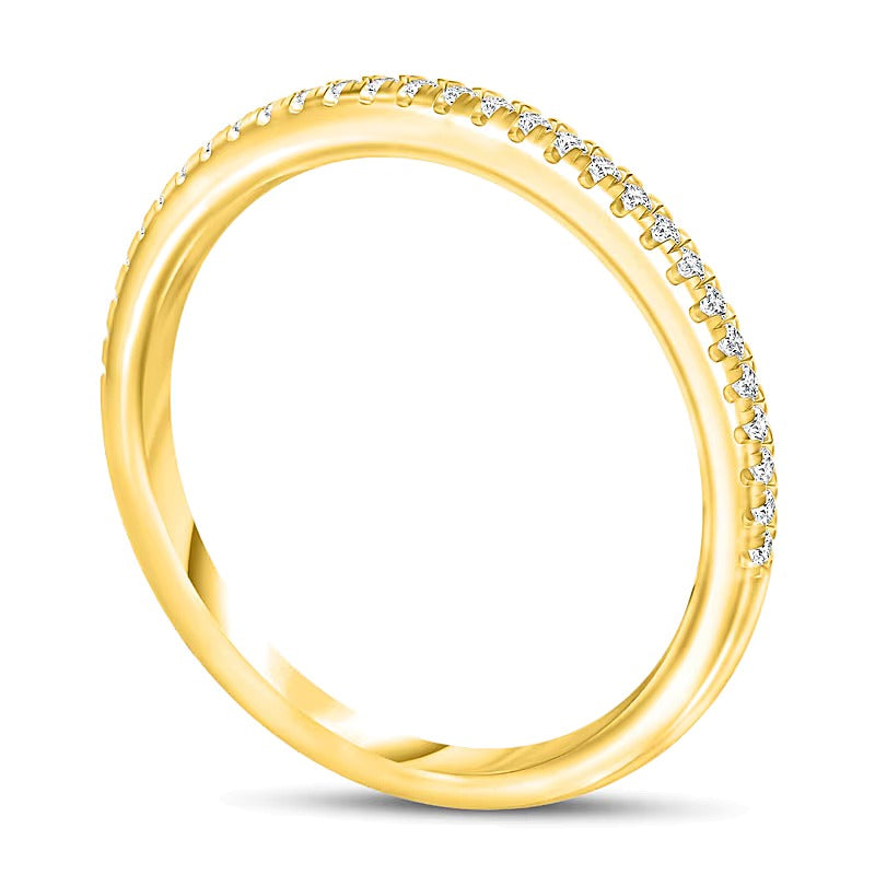 0.17 ct. Gesamtgewicht Diamant Memoire-Ring in 10K Gelbgold