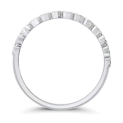 0.33 ct. Gesamtgewicht Diamant Ring mit Zargenfassung und Doppelreihe in 10K Weißgold
