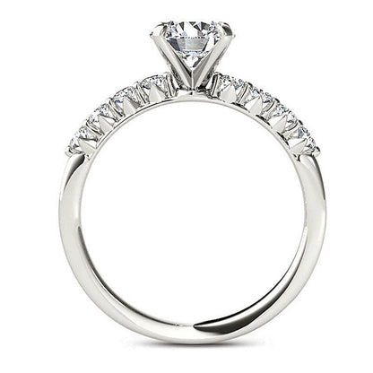 0,75 ct. Gesamtgewicht Diamant-Verlobungsring in 14K Weißgold