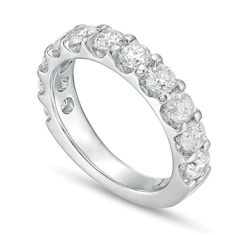 2.0 ct. Gesamtgewicht Diamant Memoire-Ring in 10K Weißgold